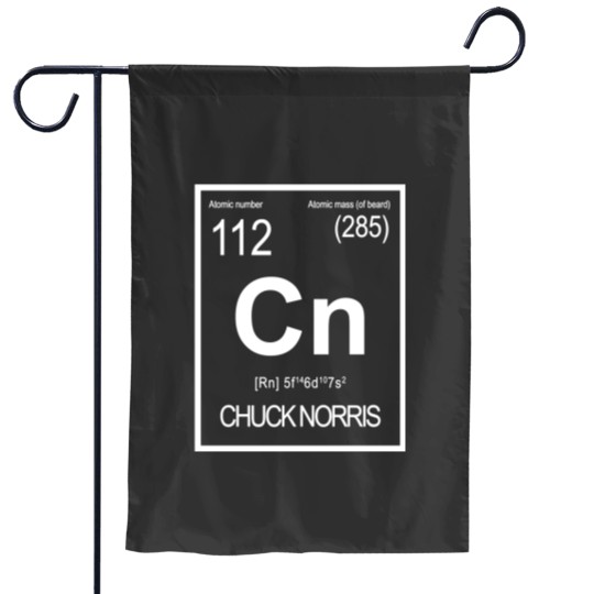 Discover Chuck Norris - Periodic Table of Elements Classic Garden Flags