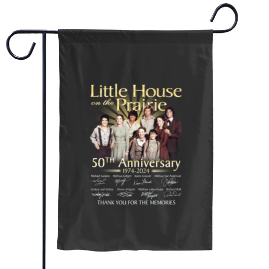 Discover Little House on The Prairie 50th Anniversary 1974-2024 Black Garden Flags