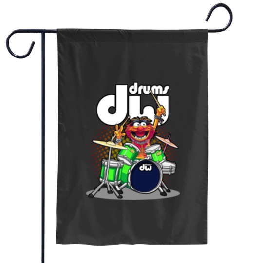 Discover ANIMAL DRUMMER DW GREEN DRUMS Classic Garden Flags