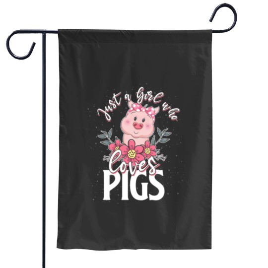 Discover pig girl love - Pig Lover - Garden Flags