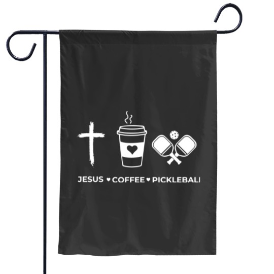 Discover Jesus Coffee Pickleball  Garden Flags