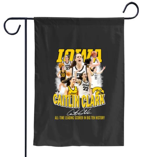 Discover Caitlin Clark All Time Leading Scorer In Big Ten History Garden Flags, Basketball 2024 Caitlin Clark Garden Flags