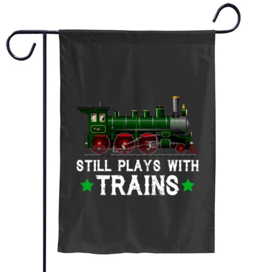 Discover Funny Train For Trains Lovers Men Train Engine Drivers Garden Flags