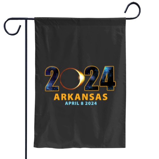 Discover Total Eclipse Arkansas Garden Flags,  2024 Eclipse Souvenir Garden Flags