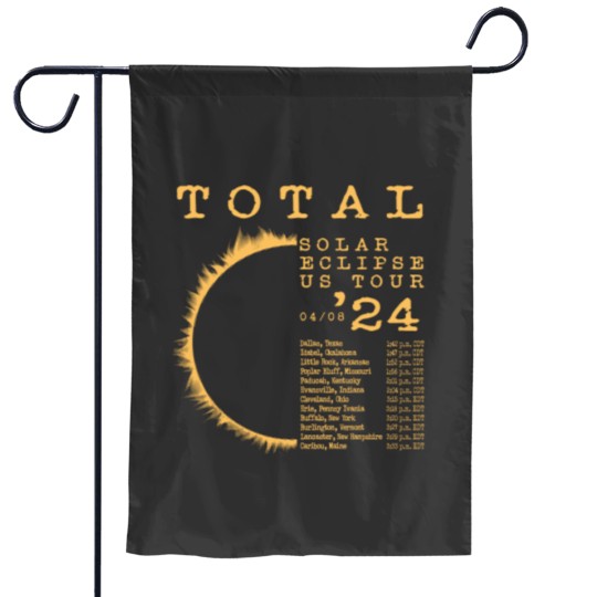 Discover Total Solar Eclipse Garden Flag, April 8, 2024 North American Path