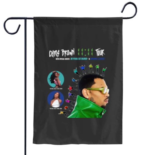 Discover Chris Brown 11:11 Tour 2024 Garden Flags - Concert Decor