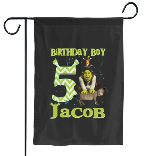 Discover Shrek Birthday Garden Flags, Green Ogre Cartoon Custom Personalized Boy Girl Birthday Garden Flags