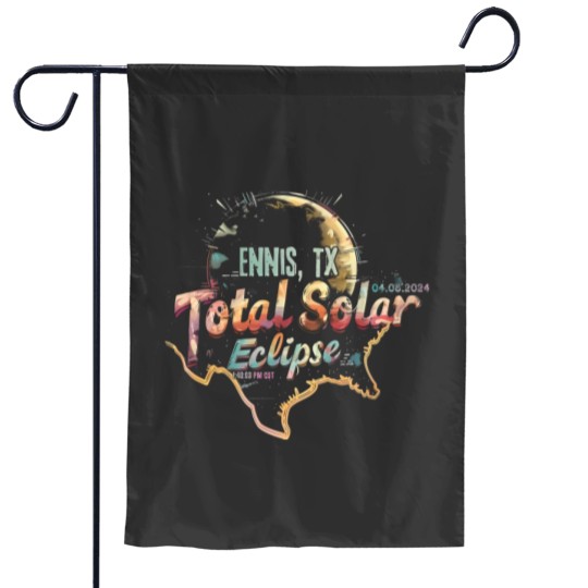 Discover Ennis, TX 2024 Total Solar Eclipse Garden Flags