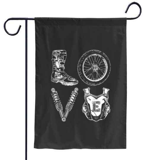 Discover Dirt Bike love Garden Flags