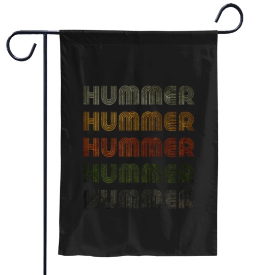 Discover Love Heart Hummer Garden Flags Grunge Vintage Style Black Hummer