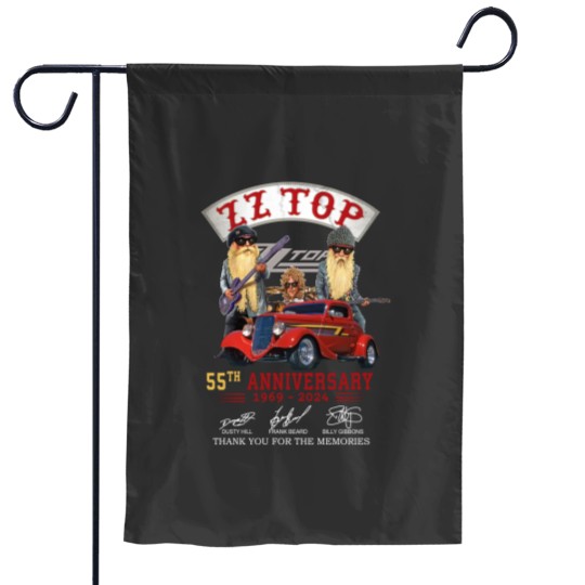 Discover ZZ Top 55th Anniversary Garden Flags, ZZ Top Rock Band Garden Flags