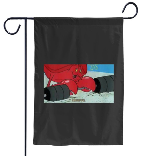 Discover Larry the Lobster Observe Meme Garden Flags