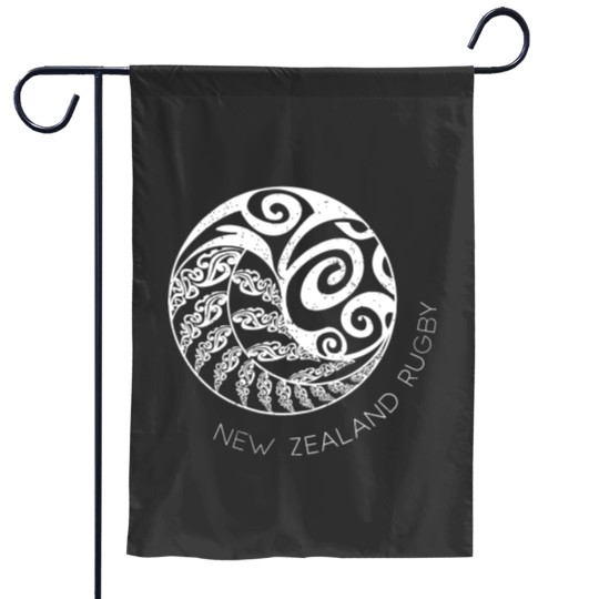 Discover New Zealand Rugby (Design On Back) Maori Inspired Garden Flags