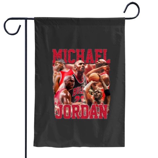 Discover Vintage 90s Graphic Style Michael Jordan Garden Flags, Michael Jordan Garden Flags