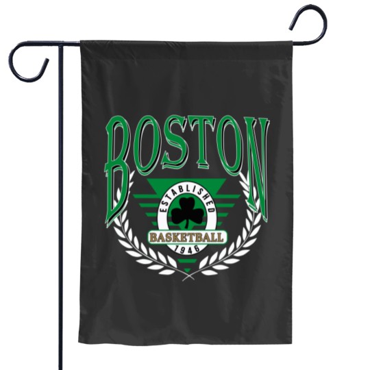 Discover Vintage Boston Basketball Garden Flags, Boston Basketball Garden Flags