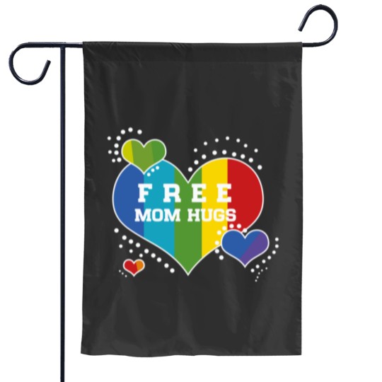 Discover Free Mum Hugs Rainbow Heart Classic Garden Flags