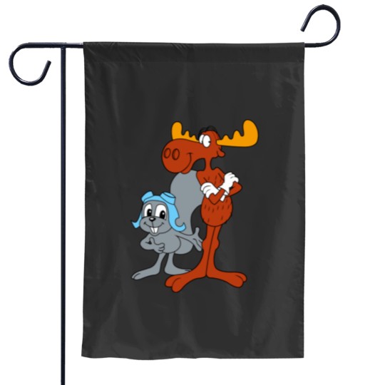 Discover Rocky and Bullwinkle Garden Flags