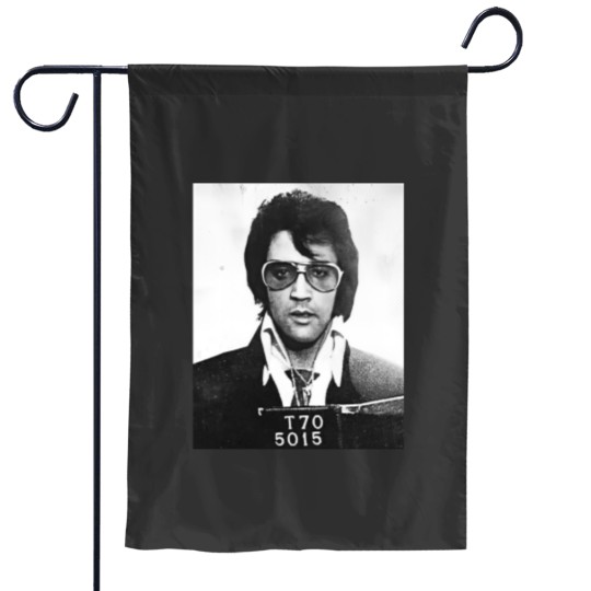 Discover VINTAGE MUGSHOT ELVIS - Elvis Presley - Garden Flags