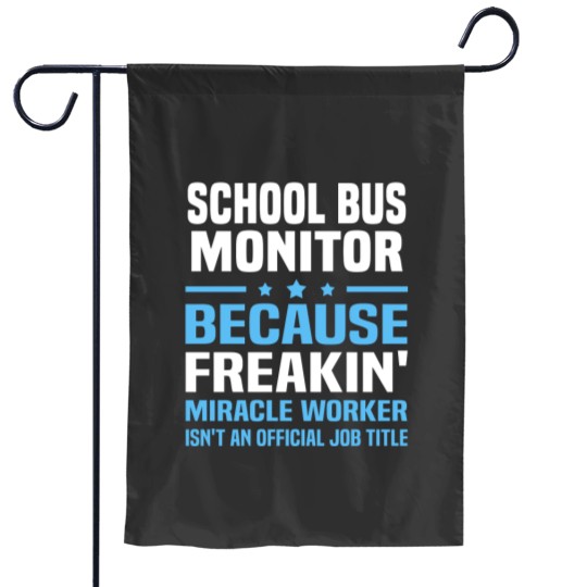 Discover School Bus Monitor Garden Flags