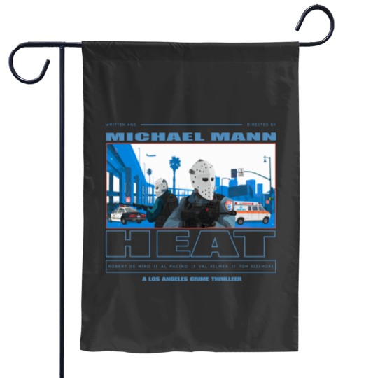 Discover Heat Movie Graphic Garden Flag - 90s Action Film Memorabilia