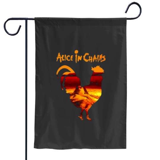 Discover alice rooster in chains Garden Flags