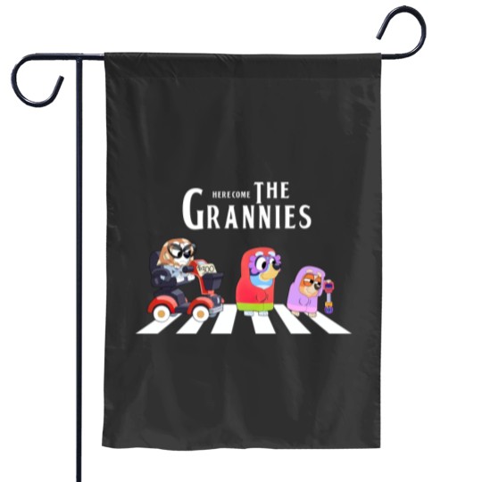 Discover Blue And Bingo Here Come The Grannies Garden Flags, Grannies Garden Flags, Blue Heeler Family