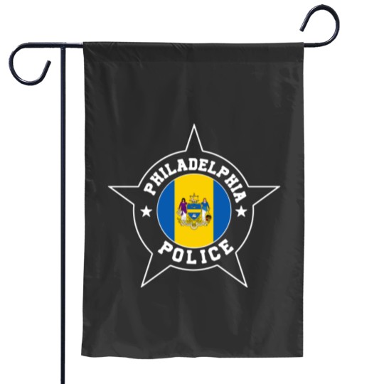 Discover Philadelphia Police T  - Philadelphia flag Garden Flags