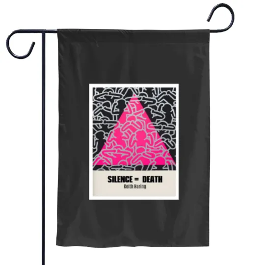 Discover Silence = Death Harings Poster Garden Flags