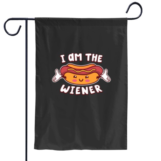 Discover I Am The Wiener Funny Kawaii Hotdog Lover Garden Flags
