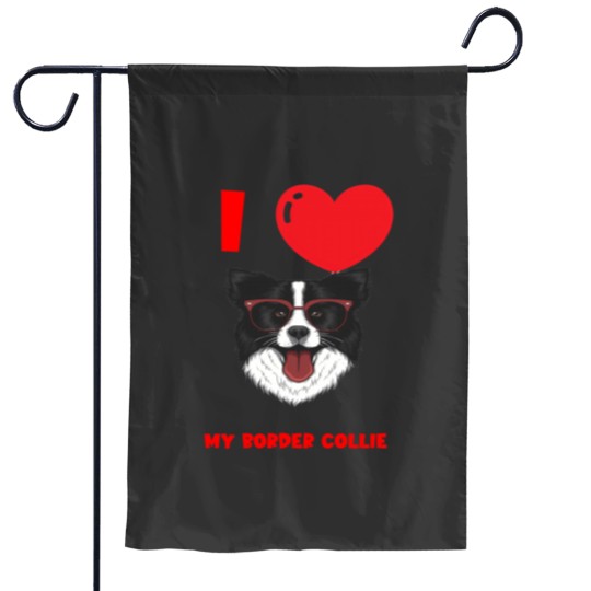 Discover I Love My Border Collie Garden Flags