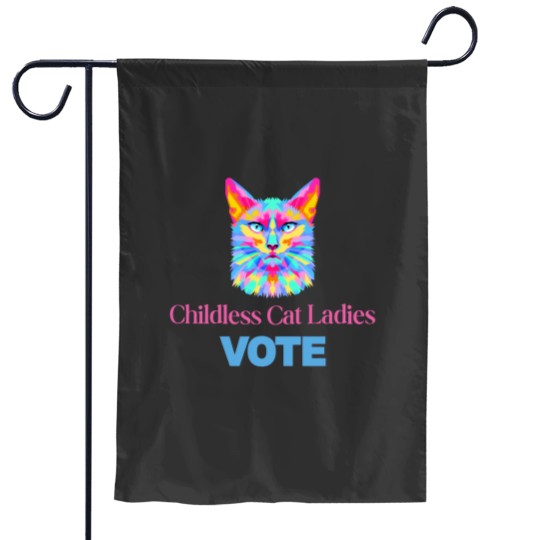 Discover Funny Cat Lady Garden Flags for Childless Adults