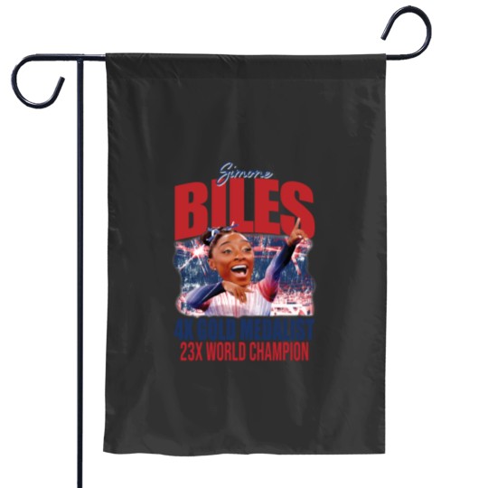 Discover Simone Biles Summer Olympic Games Bootleg Garden Flags, 2024 Olympics