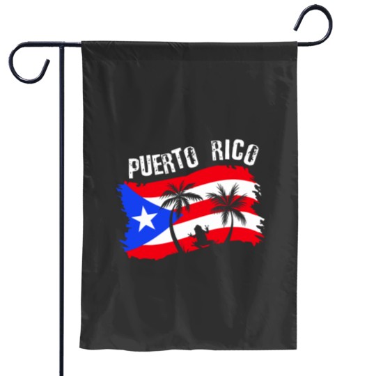 Discover Distressed Style Puerto Rico Frog Gift design Puerto Rico! Garden Flags