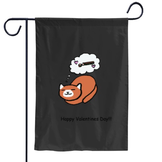 Discover Valentines Day Edition -- Sushi Lovin Ginger Neko Atsume Classic Garden Flags