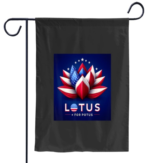 Discover lotus for potus kamala for president 2024 Garden Flags