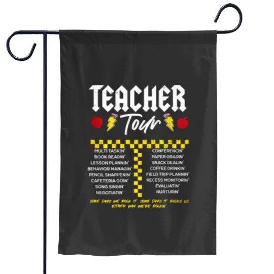 Discover 2sided FrontBack Lightning Bolt ABCD The Teacher Tour Garden Flags