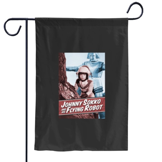 Discover Giant Robot Johnny Sokko's Flying Robot Vintage Poster Garden Flags