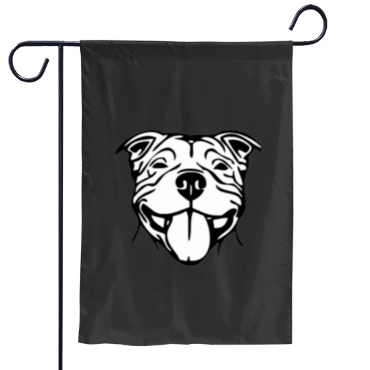 Discover smiling staffy,  Classic Garden Flags