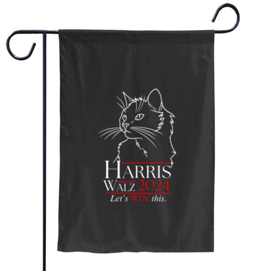 Discover Harris Walz 2024 Garden Flags Cat Lady for Kamala Harris Walz Garden Flags Cat Ladies