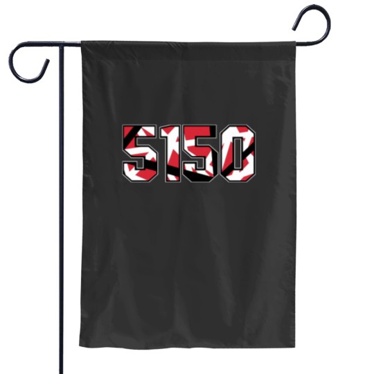 Discover 5150 E  V  H Guitar Inspired Illustration Garden Flags