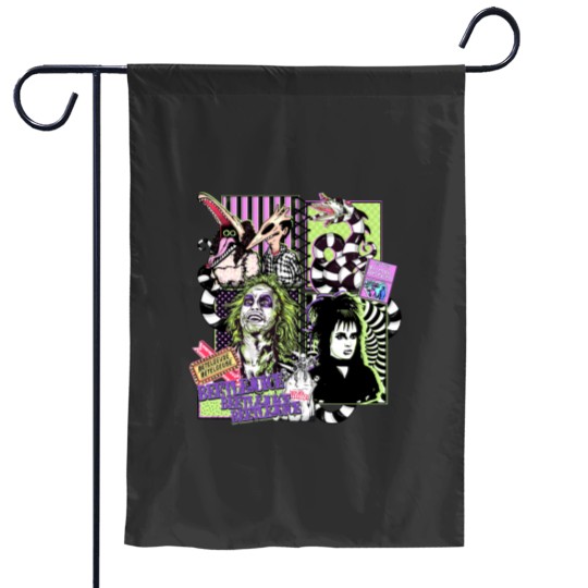 Discover Beetlejuice, Never trust the living Garden Flags, Beetlejuice 1988 Movie Garden Flags