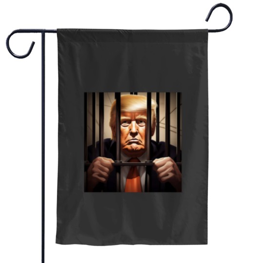 Discover Lock Him Up Hilarious Donald Trump Behind Bars Garden Flags