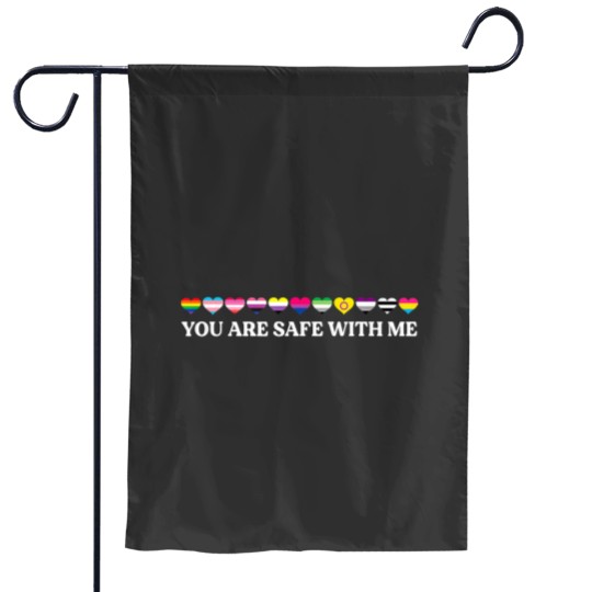 Discover You Are Safe With Me LGBTs Flag Garden Flags