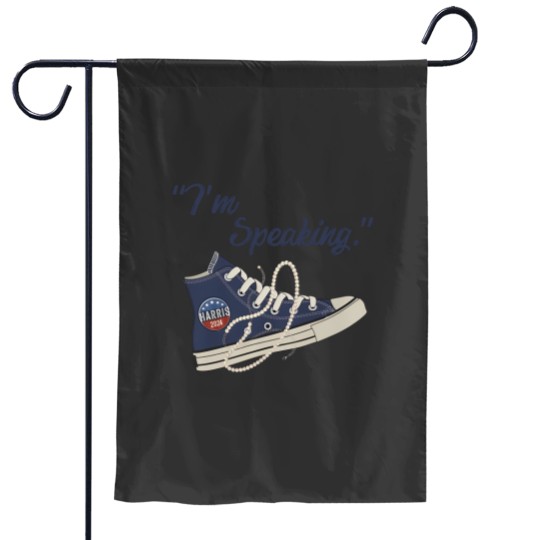 Discover I'm Speaking, Kamala Harris 2024 Garden Flags, Pearls and Chucks Garden Flags, Harris 24
