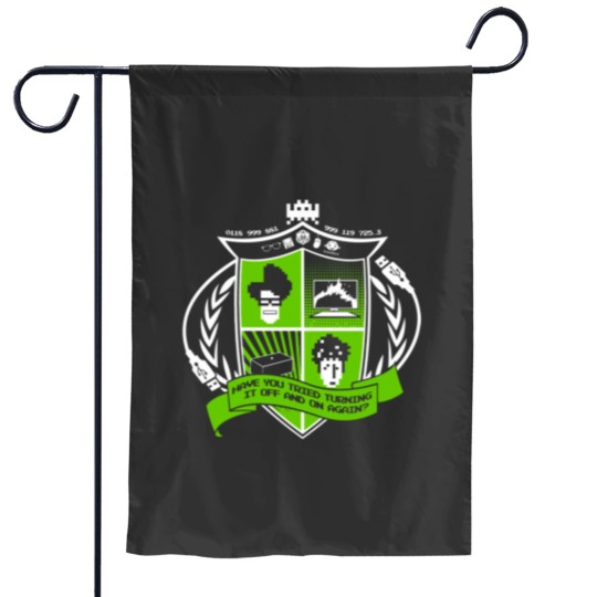 Discover The IT Crowd Crest Essential Garden Flags