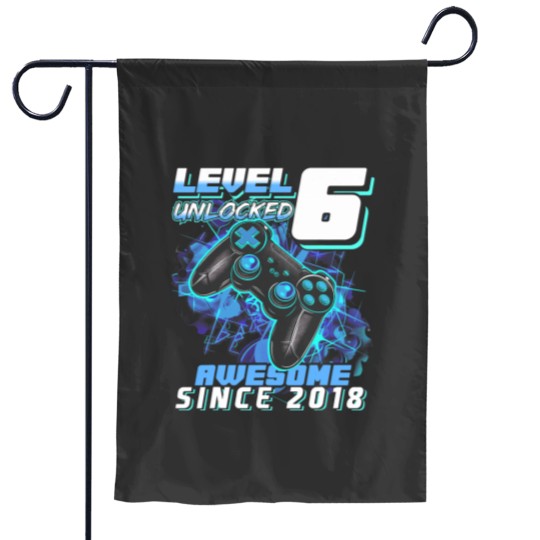 Discover 6th Birthday Gamer 6 Year Old Funny Bday Boy Six Son Garden Flags