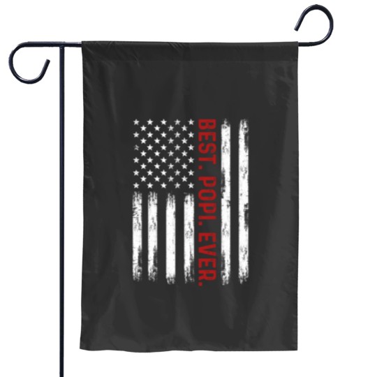 Discover Best Popi Ever Vintagess American Flag 4th of July Popi Long Sleeve Garden Flags