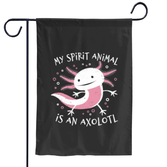 Discover Cute Amphibian - My Spirit Animal Is An Axolotls Classic Garden Flags