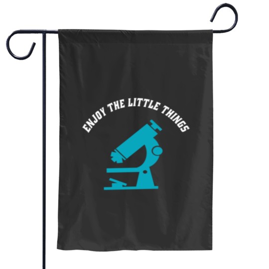 Discover Enjoy the Little Things Funny Microbiology Garden Flags