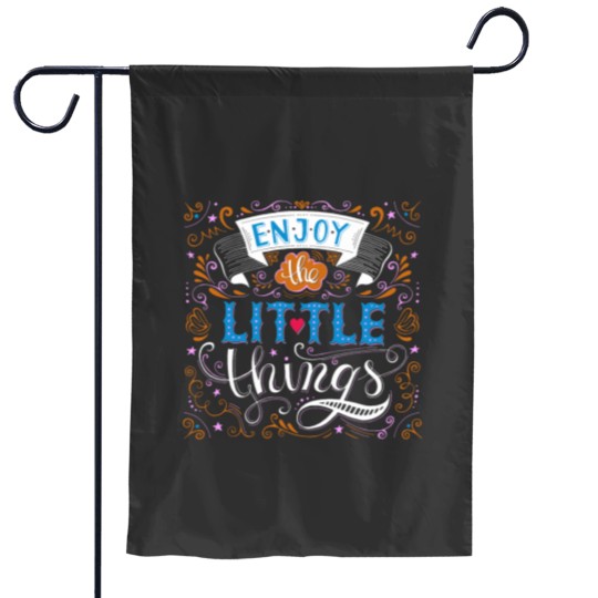 Discover Enjoy the little things motivational saying quote Garden Flags